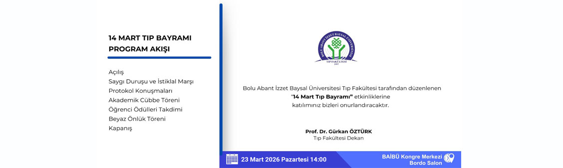 14 Mart Tıp Bayramı Programı