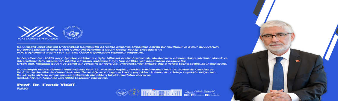 Rektörümüz Prof. Dr. Faruk Yiğit’in Göreve Başlama ve Teşekkür Mesajı