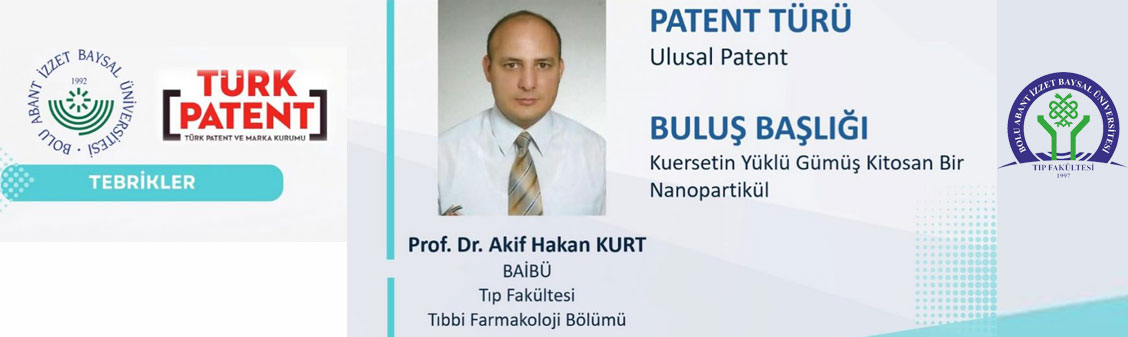 Üniversitemiz Öğr. Üyesi Prof. Dr. Akif Hakan Kurt’un buluşu ulusal patent aldı